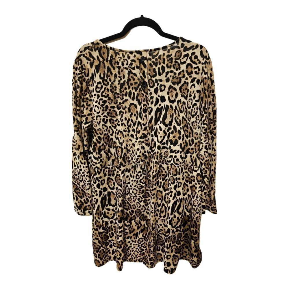 CHICO'S Leopard High Low Tunic Top - Size 2 - Picture 2 of 7